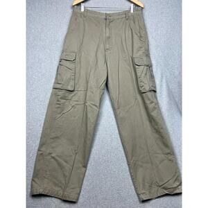 Plugg Worldwide VTG Y2K Cargo Pants Mens 34x32 Khaki Straight Canvas Streetwear